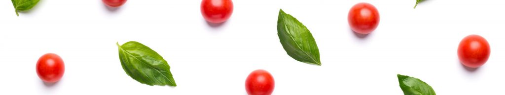 Fond Panorama Basilic et Tomates-cerise