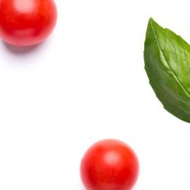 Fond Panorama Basilic et Tomates-cerise