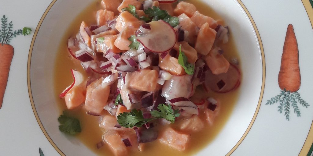 Ceviche de saumon aux fruits de la passion