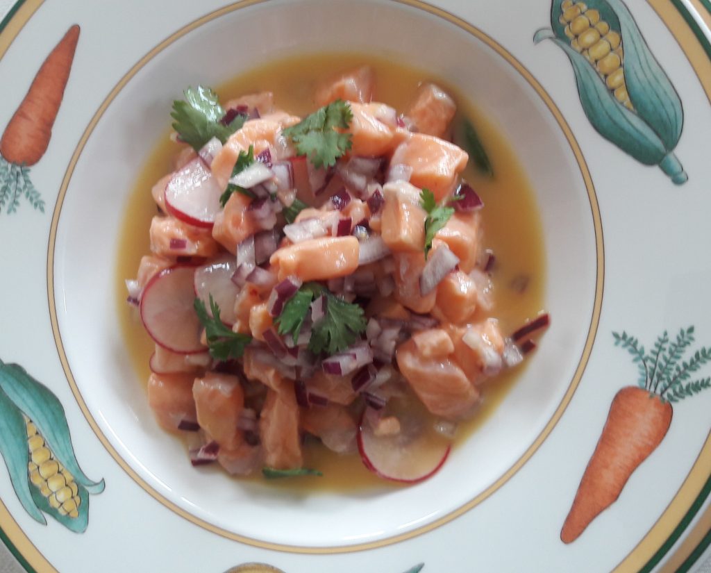 Ceviche de saumon aux fruits de la passion