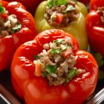 Poivrons farcis au riz