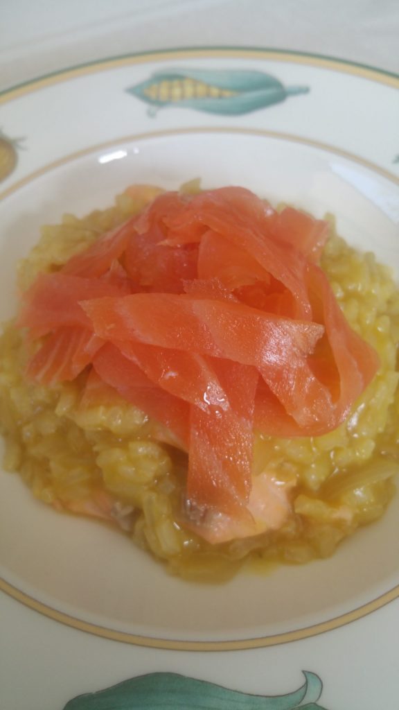 Risotto aux deux saumons